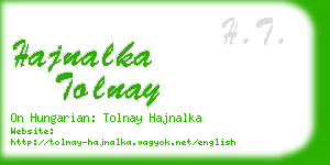 hajnalka tolnay business card